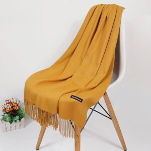 Elegant Maroon Pashmina Scarf with Tassels – Soft & Lightweight Fabric